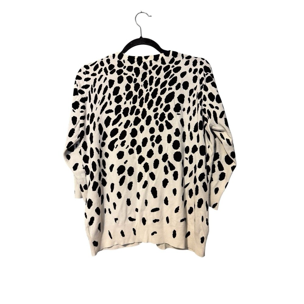 Cyrus Rhinestone Embellished Cardigan Size L Animal Print Black White - Picture 3 of 5